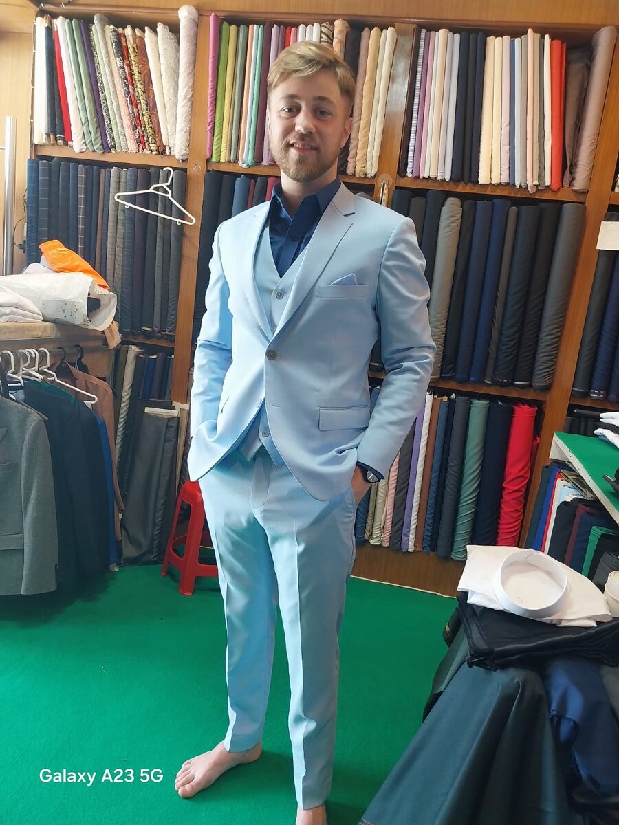 Gentleman in custom tailored jacket